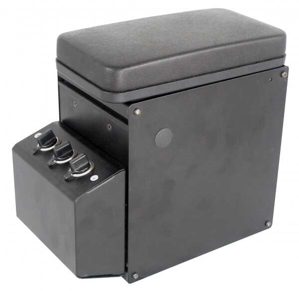 OBSOLETE – Combination Box, External Mount, 3 Lighter Plug Outlets, Flip-Up Armrest