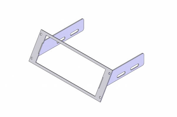 Angled 1-Piece Equipment Mounting Bracket, 3″ Mounting Space, Fits E.F. Johnson Ascend/Summit Radio, 53SL