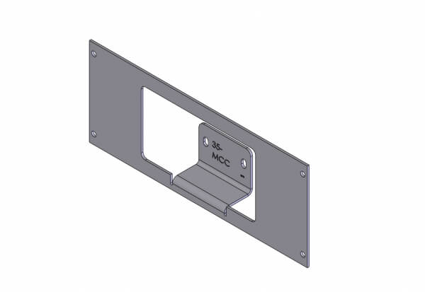 1-Piece Equipment Mounting Bracket, 3.5″ Mounting Space, Fits Code 3/Public Safety Equipment MicroCom2