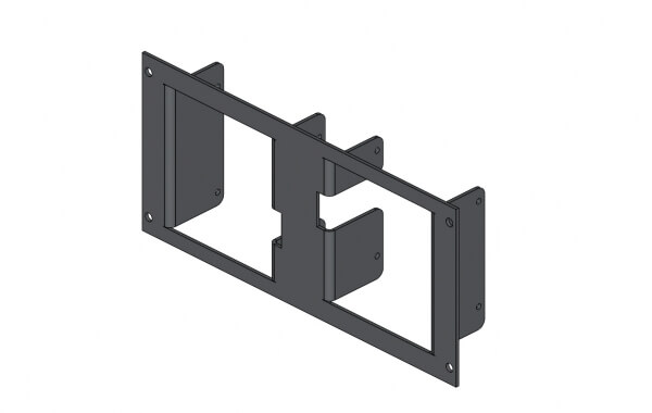 1-Piece Equipment Bracket, 4″ Mounting Space, Fits Two Kenwood KVC-23 Chargers