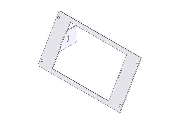 Angled 1-Piece Equipment Mounting Bracket, 4.5″ Mounting Space, Fits Whelen 295HFS Series
