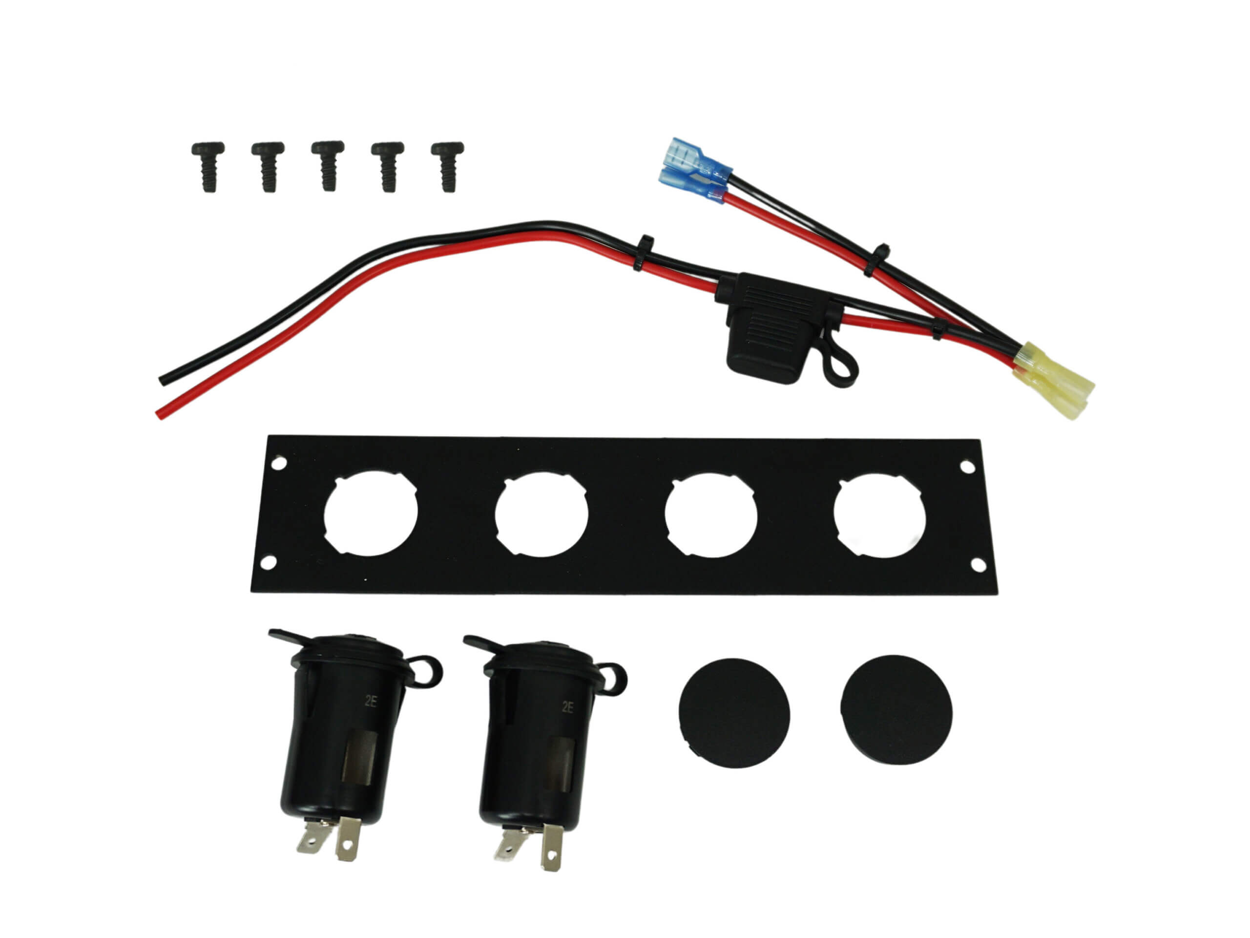 Console Accessory Bracket Kit with 2 Lighter Plug Outlets