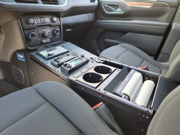 Vehicle-Specific Consoles with Internal Brother PocketJet 8 Printer Mounts