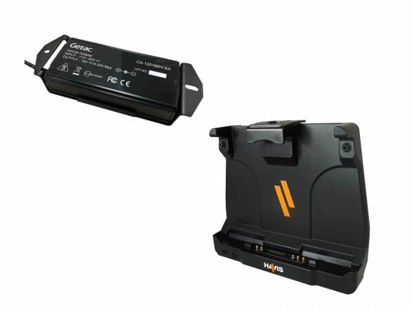 Docking Station with Triple High-Gain Antenna Connection for Getac UX10 Tablet with Power Supply