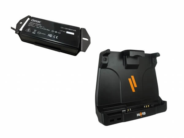 Cradle For Getac UX10 Tablet With Triple Pass-Thru Antenna Connections & External Power Supply