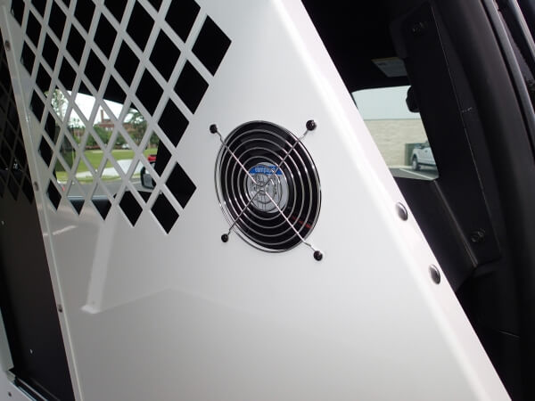 12″  Dual White K9 Divider with Door for 2015-2020 Chevrolet Tahoe Extended K9 Transport