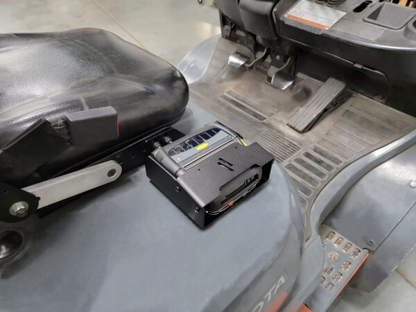 Forklift Under Seat Printer Mount for Zebra ZQ520 Printer