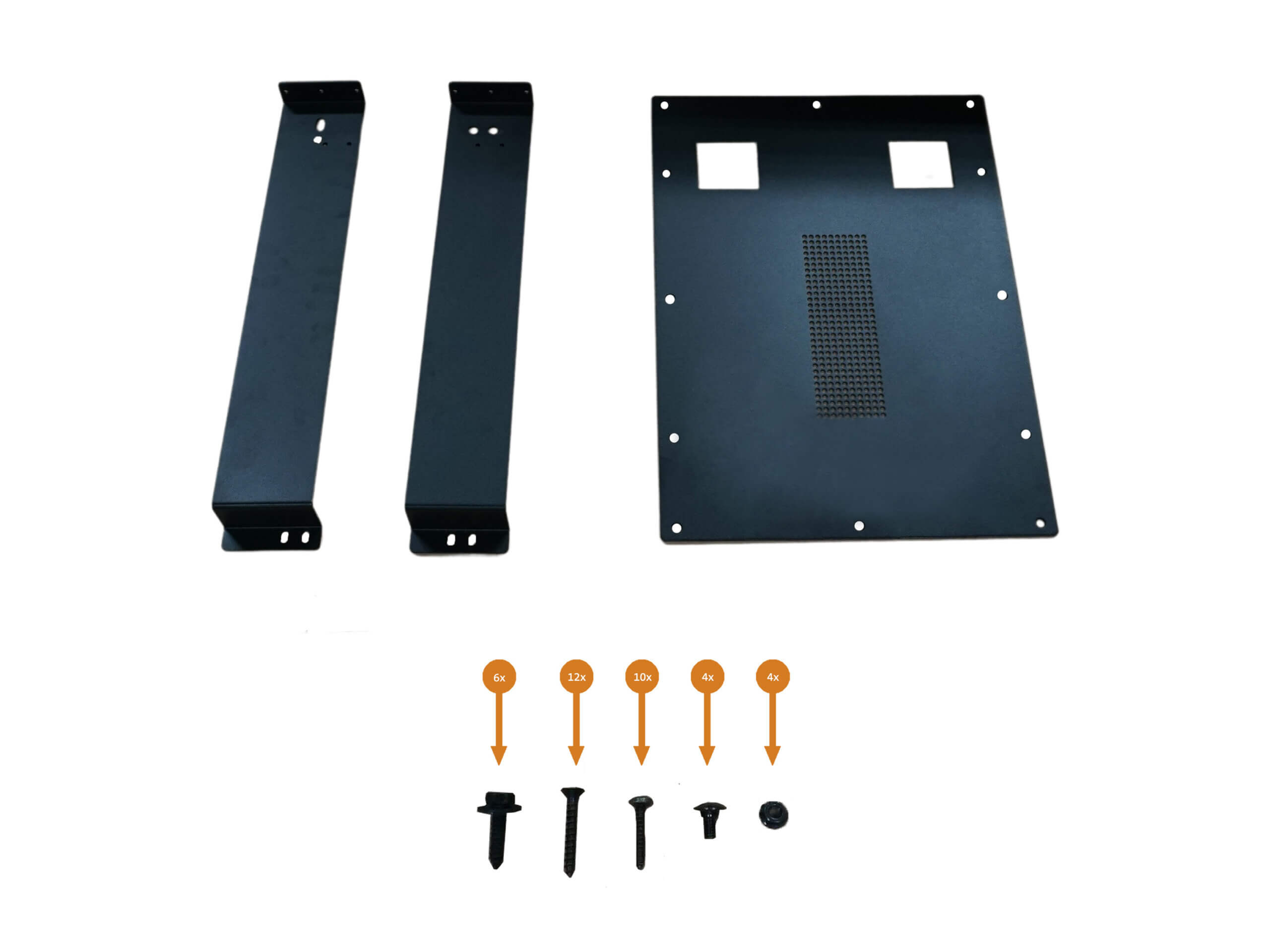 Middle Partition Filler Panel Mounting Kit for 2015-2024 Ford Transit Window Van with Low Roof and Side Swing Out or Sliding Doors