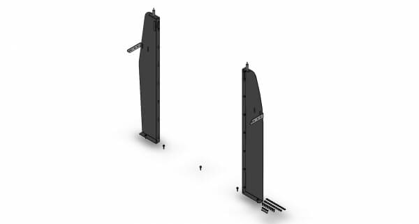 Rear partition filler panel Mounting kit for 1997-2023 Chevrolet Savana G-Series van with dual side or sliding side doors used with p/n: P-REAR-1
