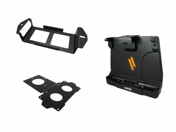 Package – Docking Station with Triple High-Gain Antenna Connection, LPS-211 (Multipurpose Bracket), and LPS-208 (Panel Mount Bracket) for Getac UX10 Tablet