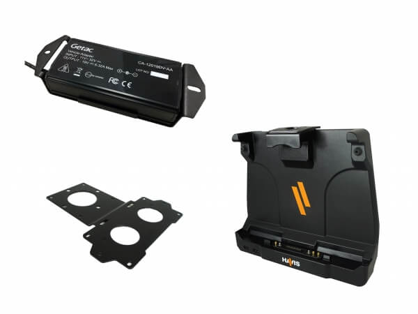 Package – Docking Station For Getac UX10 Tablet With Pass-Thru Antenna Connections, External Power Supply & Power Supply Mounting Bracket
