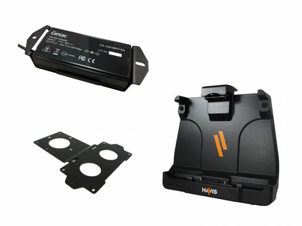 Package – Docking Station with LPS-140 (120W Getac Power Supply with LPS-208) and LPS-211 (Multipurpose Bracket) for Getac UX10 Tablet