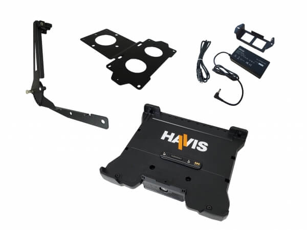 Package – Docking Station with Triple Pass-Through Antenna Connections and Screen Support, Power Supply and Accessory Bracket for Getac B360 and B360 Pro Laptops