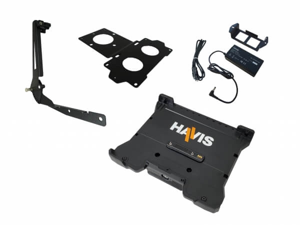 Package – Cradle For Getac B360 and B360 Pro Laptops With Pass-Thru Antenna Connections, External Power Supply, Power Supply Mounting Bracket & Screen Support