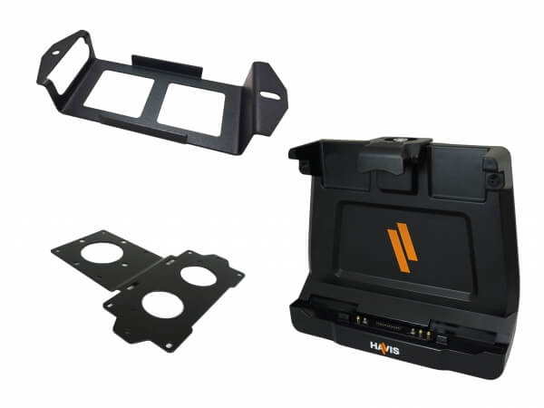 Package – Docking Station with Triple High-Gain Antenna Connection, LPS-211 (Multipurpose Bracket), and LPS-208 (Panel Mount Bracket) for Getac ZX10 Tablet
