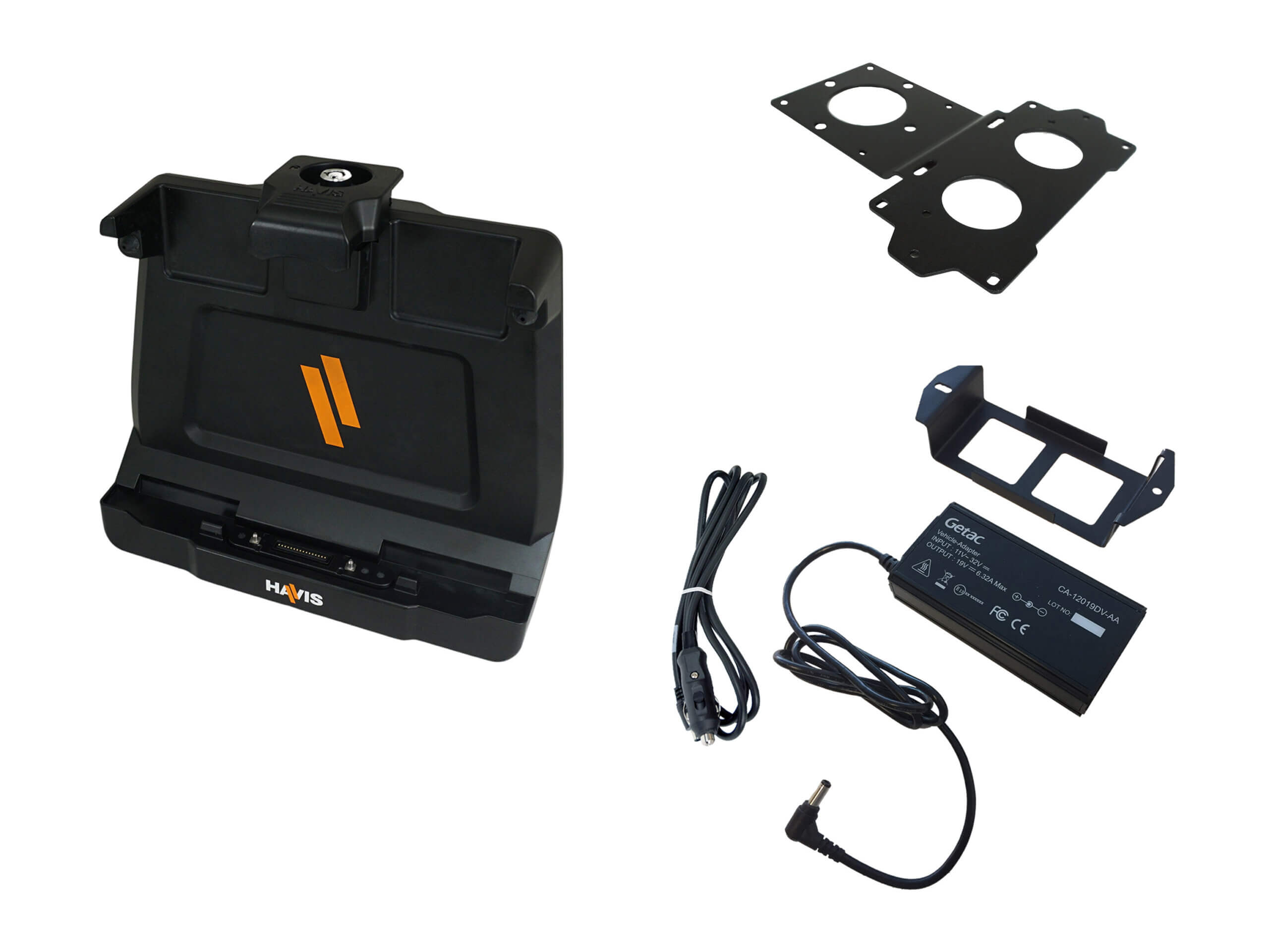 Package – Docking Station for Getac ZX10 Tablet With External Power Supply & Power Supply Mounting Bracket