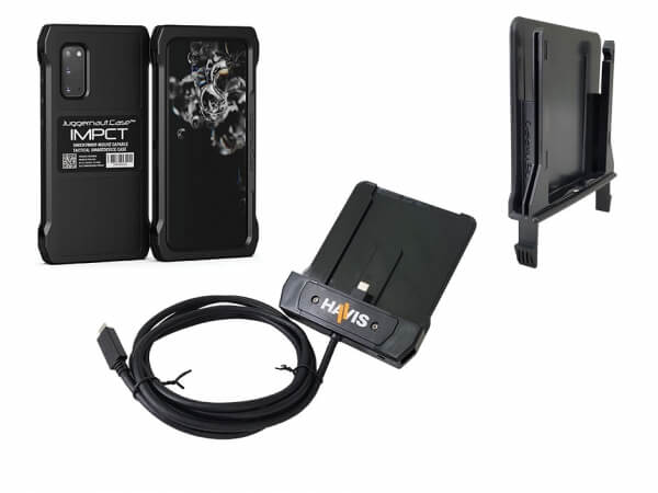 Package – Havis Phone Dock with Adapter & Juggernaut.Case IMPCT Smartphone Case – Samsung Galaxy S20