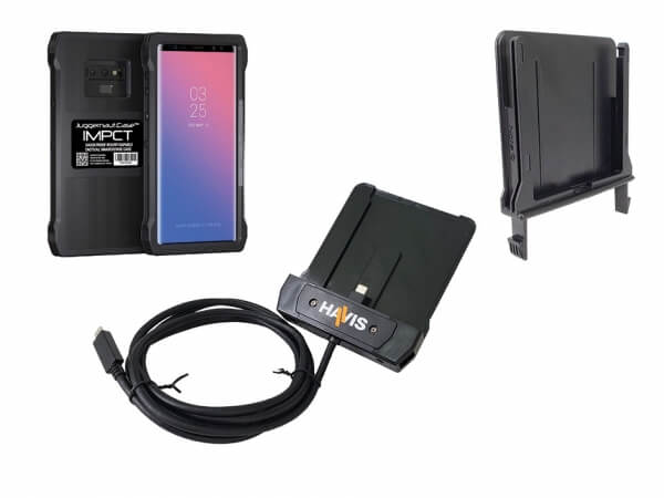 Package – Havis Phone Dock with Adapter & Juggernaut.Case IMPCT Smartphone Case – Samsung Note9