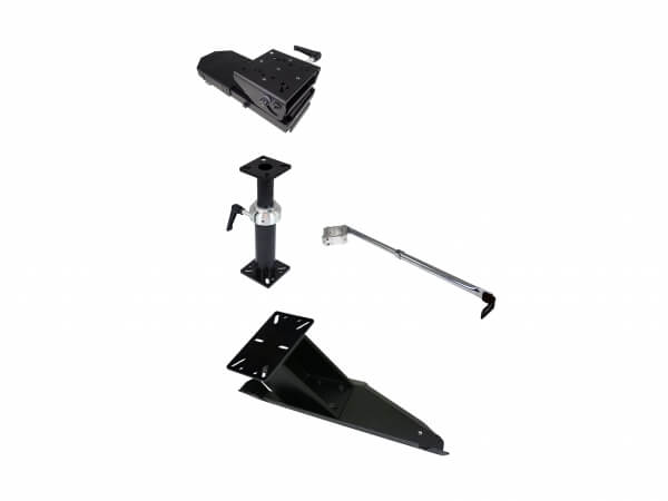Premium Pedestal Mount package for 2013-2024 Dodge Ram 1500 Special Services Police Truck, Tradesman & 1500, 2500 & 3500 Retail Pickup and Ram 4500/5500 Chassis Cab Truck with DS trim level (known as “Classic” Body style)