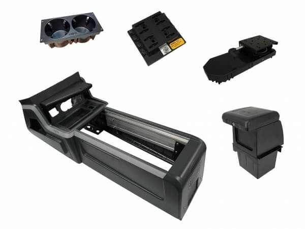 Package – VSX Console with Front Printer Mount for Laptop Docking Stations for 2020-2022 Ford Interceptor Utility
