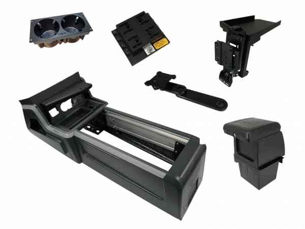 Package – VSX Console with Front PocketJet 8 Printer Mount for Tablet Docking Stations for 2020-2023 Ford Interceptor Utility