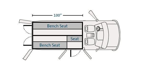 Prisoner Transport Insert For 2015-2024 Ford Transit Low Roof Standard Length 130″ WB Cargo Van