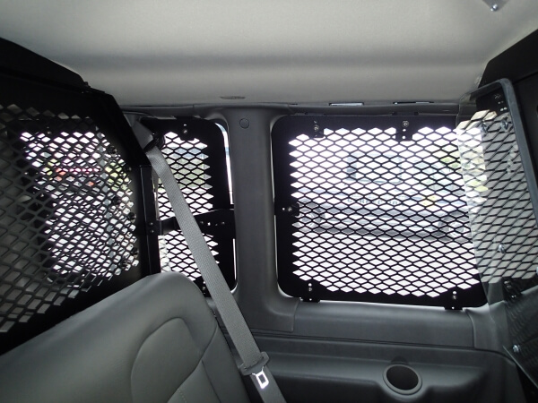 1997-2023 Chevrolet G-Series Standard Length Van With Sliding Side Door Interior Window Guard Kit For 8 Windows, 12 Passenger,