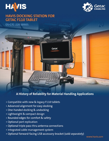 Getac F110 Tablet Docking Station – Material Handling
