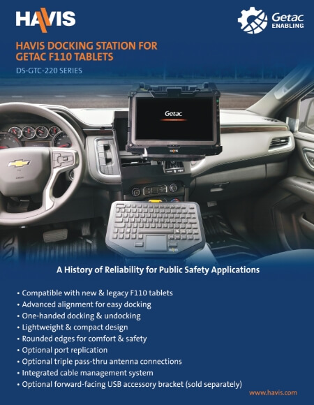 Getac F110 Tablet Docking Station – Public Safety