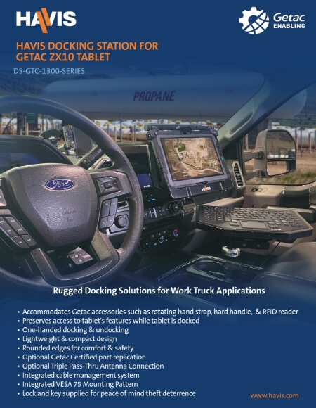 Getac ZX10 Docking Station Sales Sheet – Work Truck