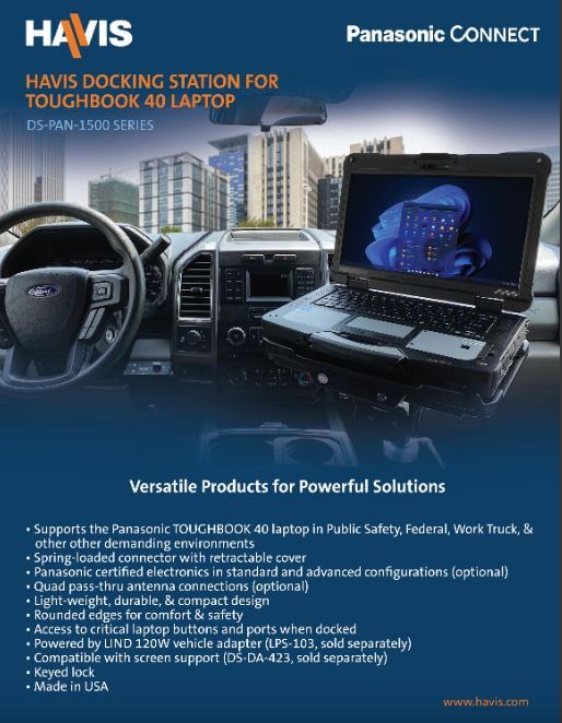 Panasonic TOUGHBOOK 40 Laptop Docking Station Sales Sheet