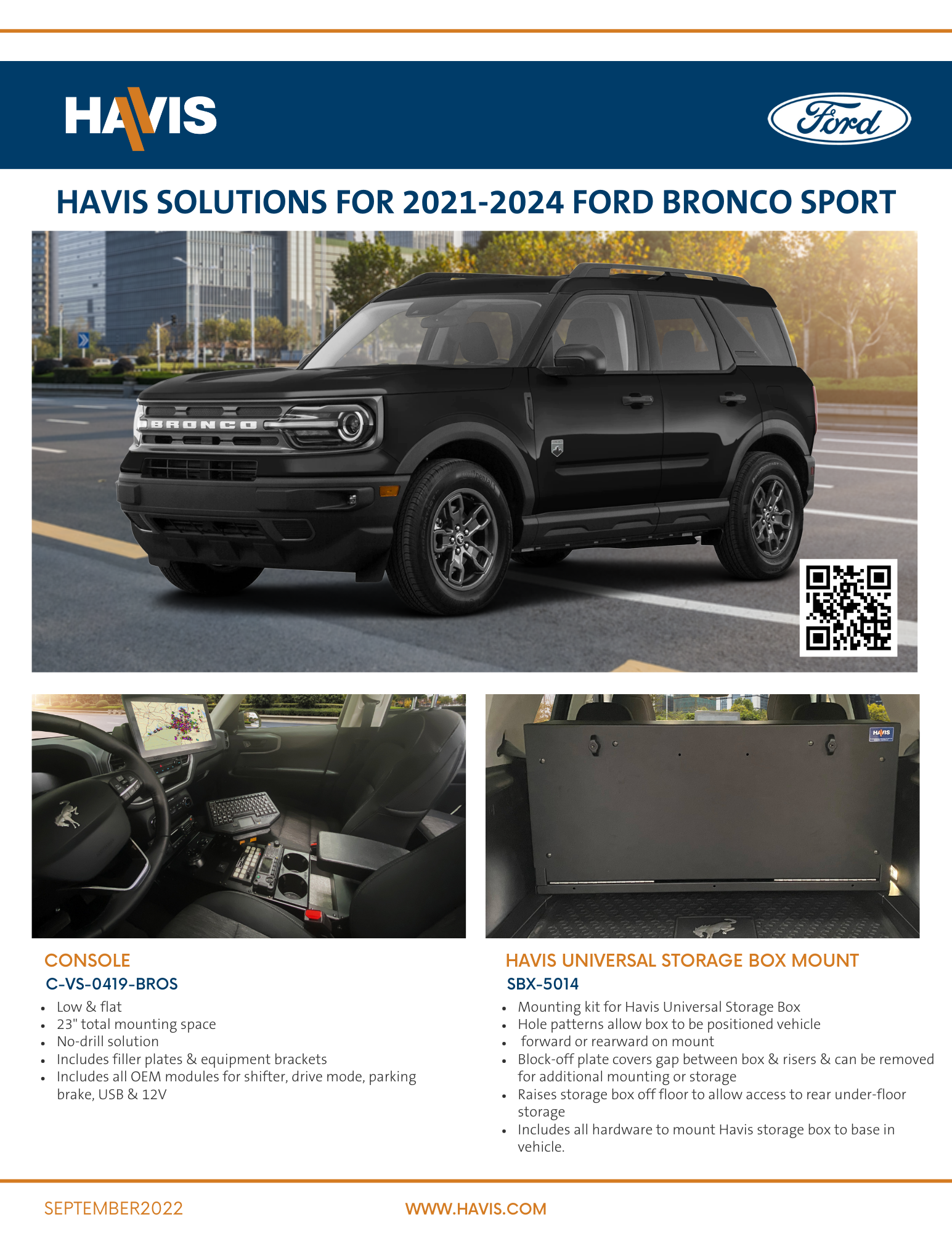 2021-2024 Ford Bronco Sport Sales Sheet