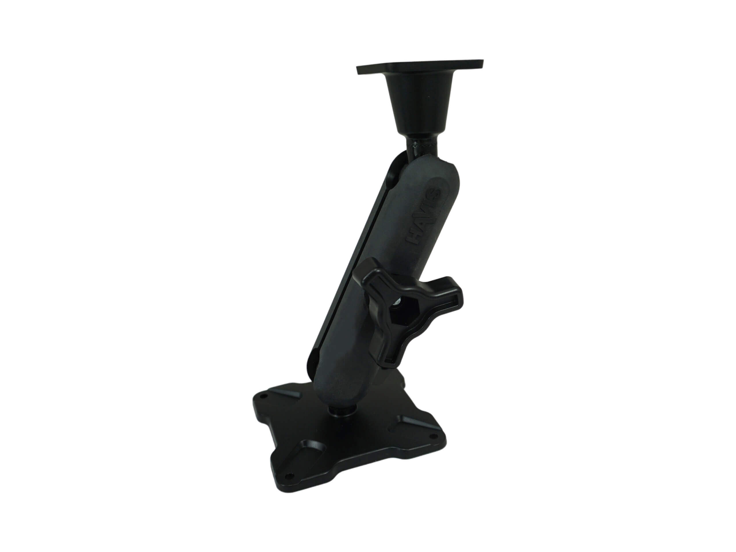 Dual Ball Mount with 1.00″ Knob-Style Long Housing ,One Long AMPS Plate & One Standard VESA 75 Plate