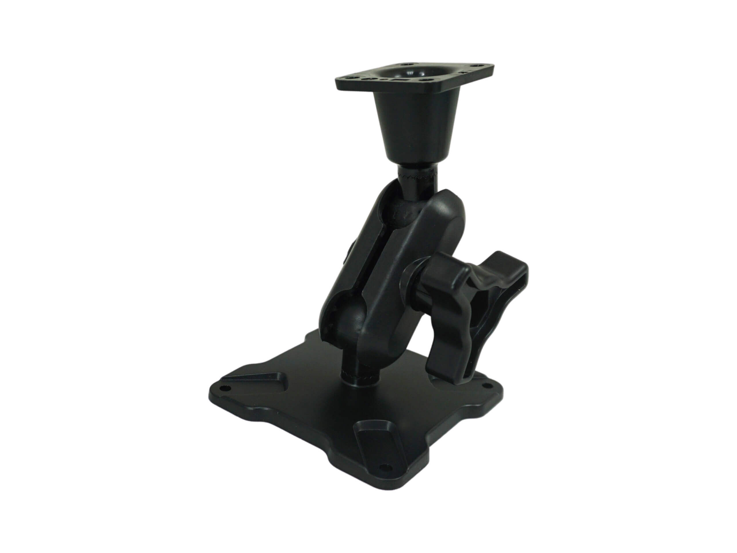Dual Ball Mount with 1.00″ Knob-Style Standard Housing,  One Long AMPS Plate & One Standard VESA 75 Plate