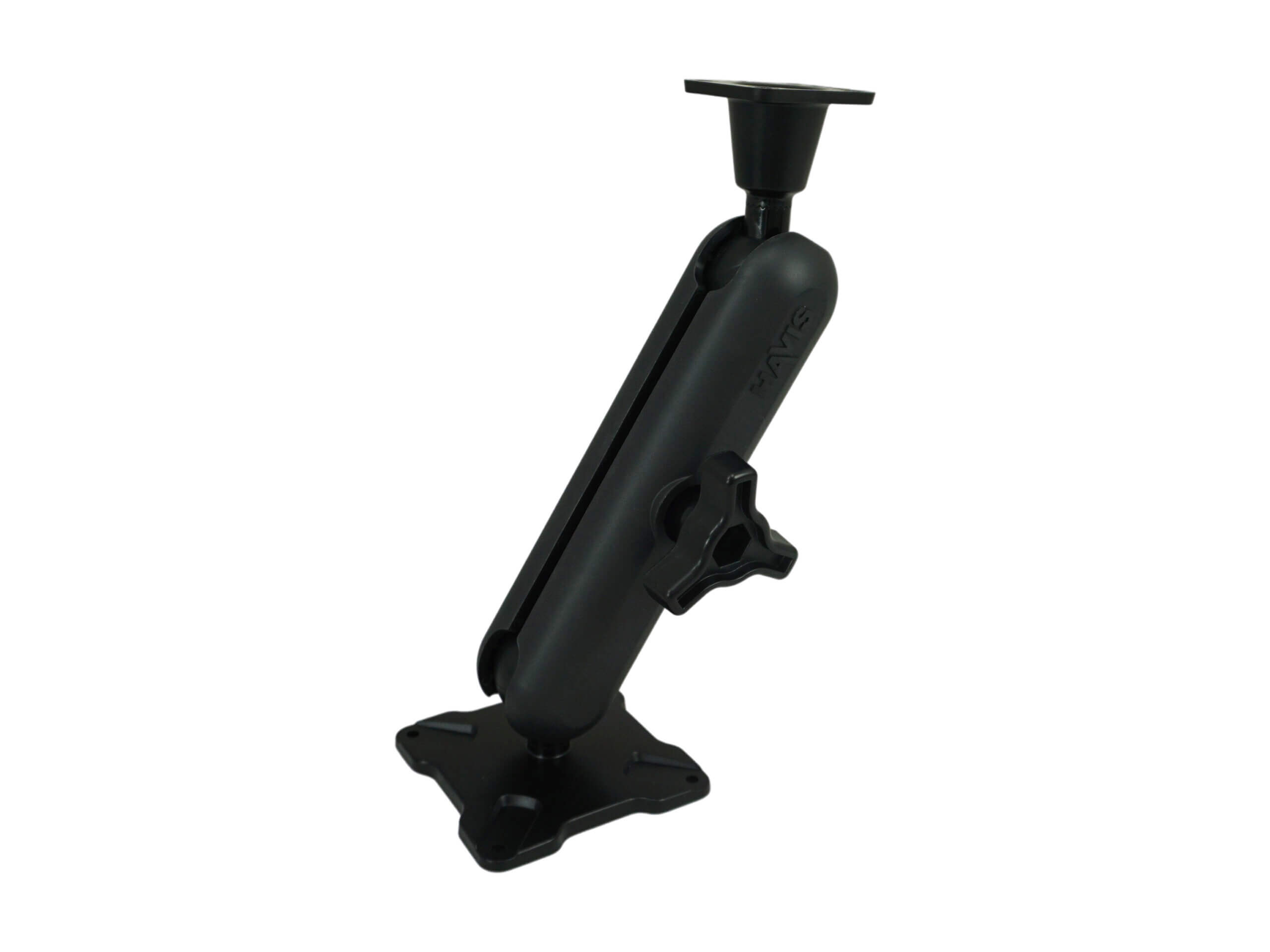 Dual Ball Mount with 1.50″ Knob-Style Long Housing, One Long AMPS Plate & One Standard VESA 75 Plate