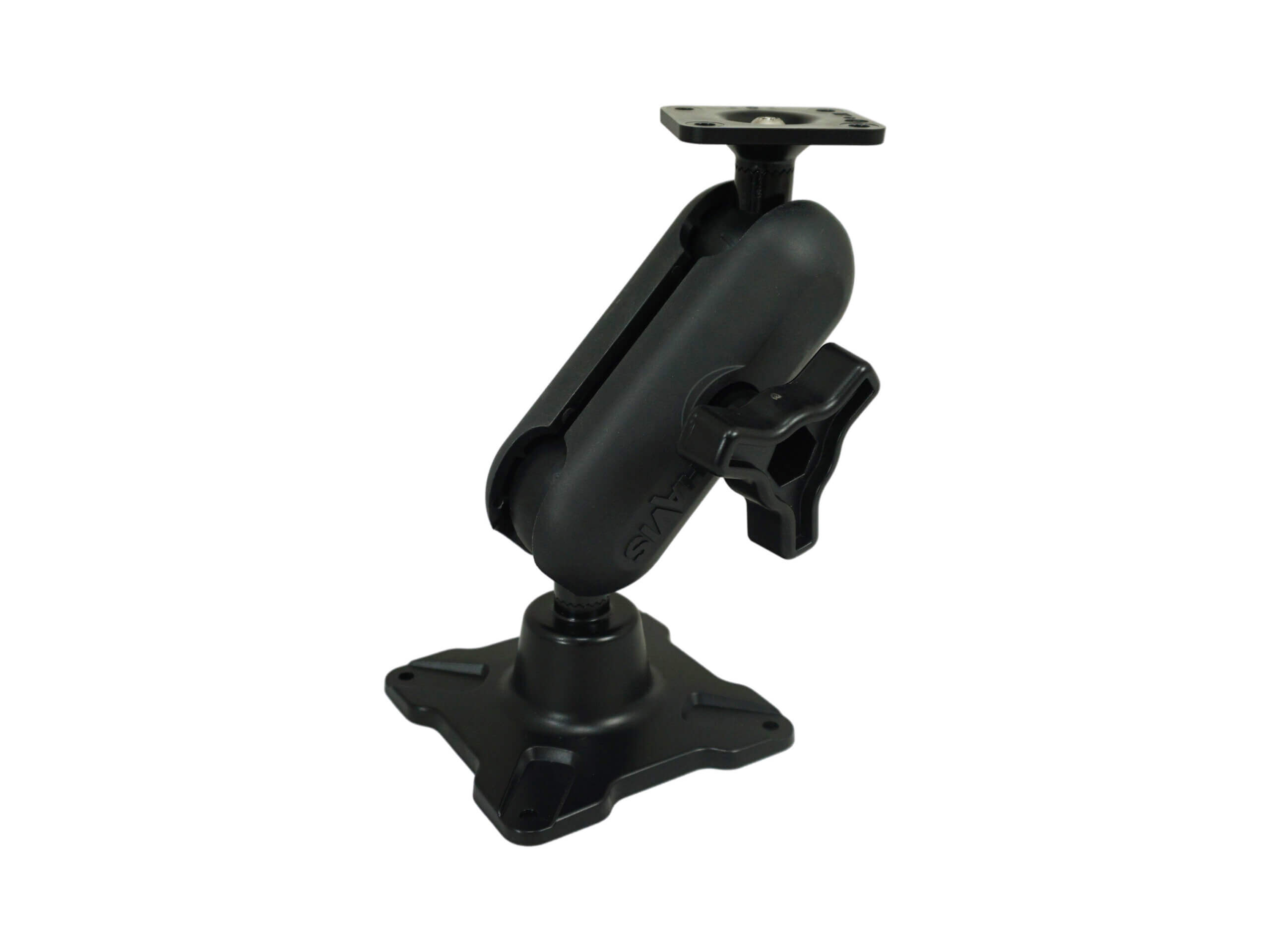 Dual Ball Mount with 1.50″ Knob-Style Standard Housing, One Standard AMPS Plate & One Long VESA 75 Plate