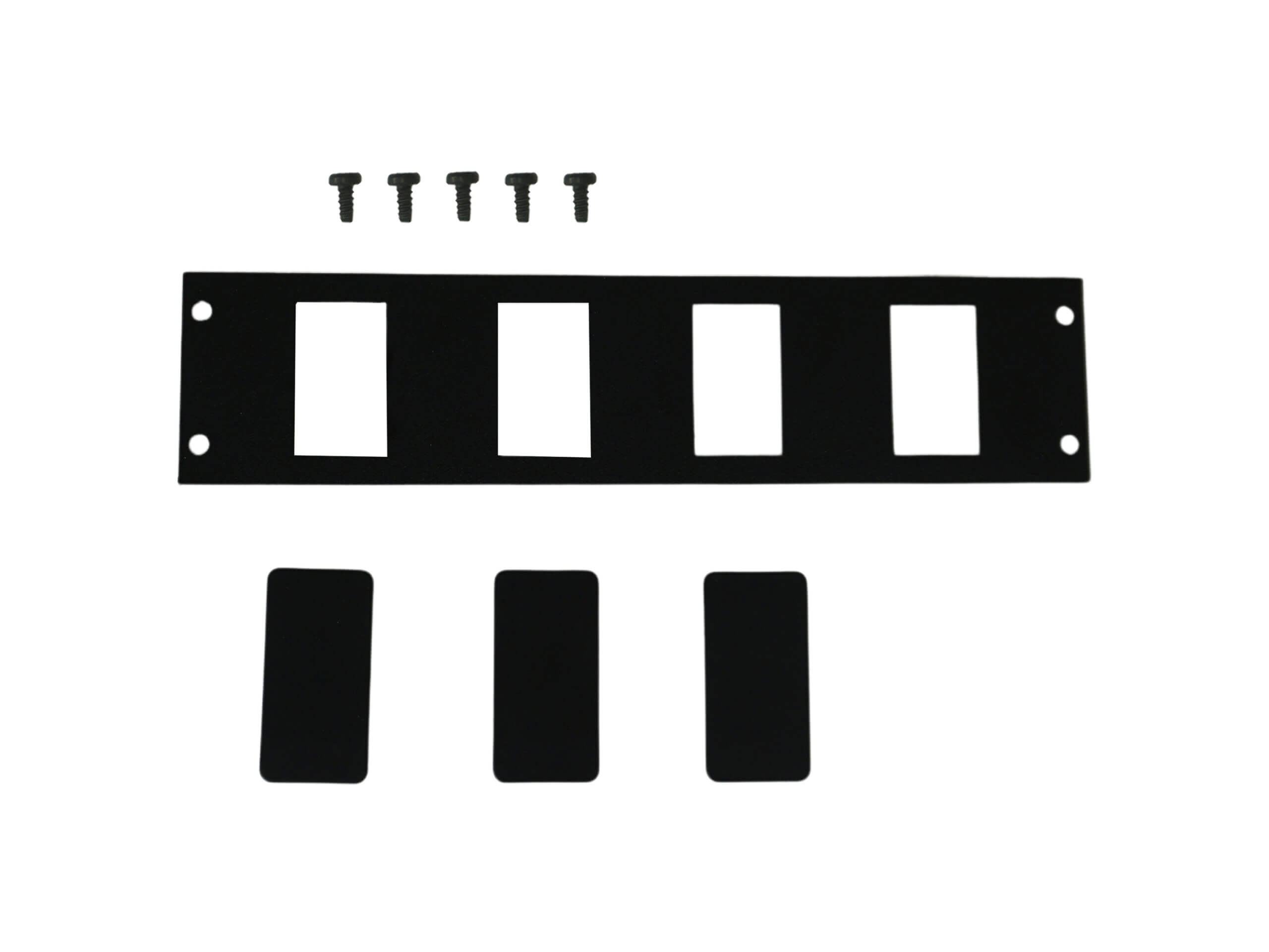 Console Accessory Bracket Kit with 3 Blanks for Rectangular Accessories