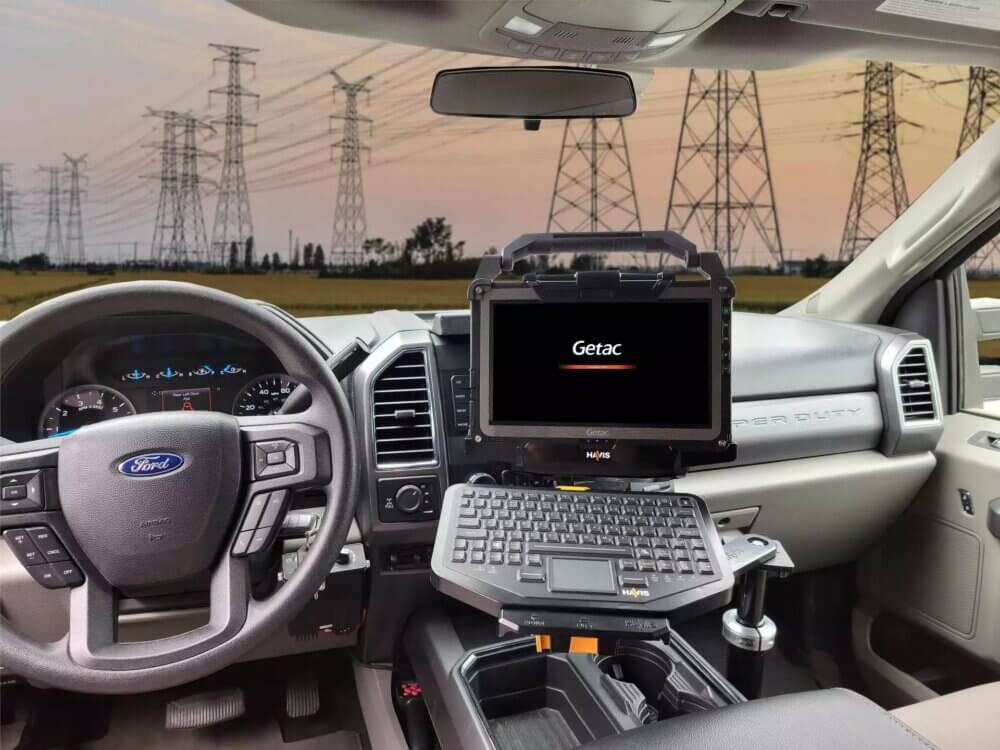 Getac F110 with Havis DS-GTC-220 in Ford F250 Work Truck