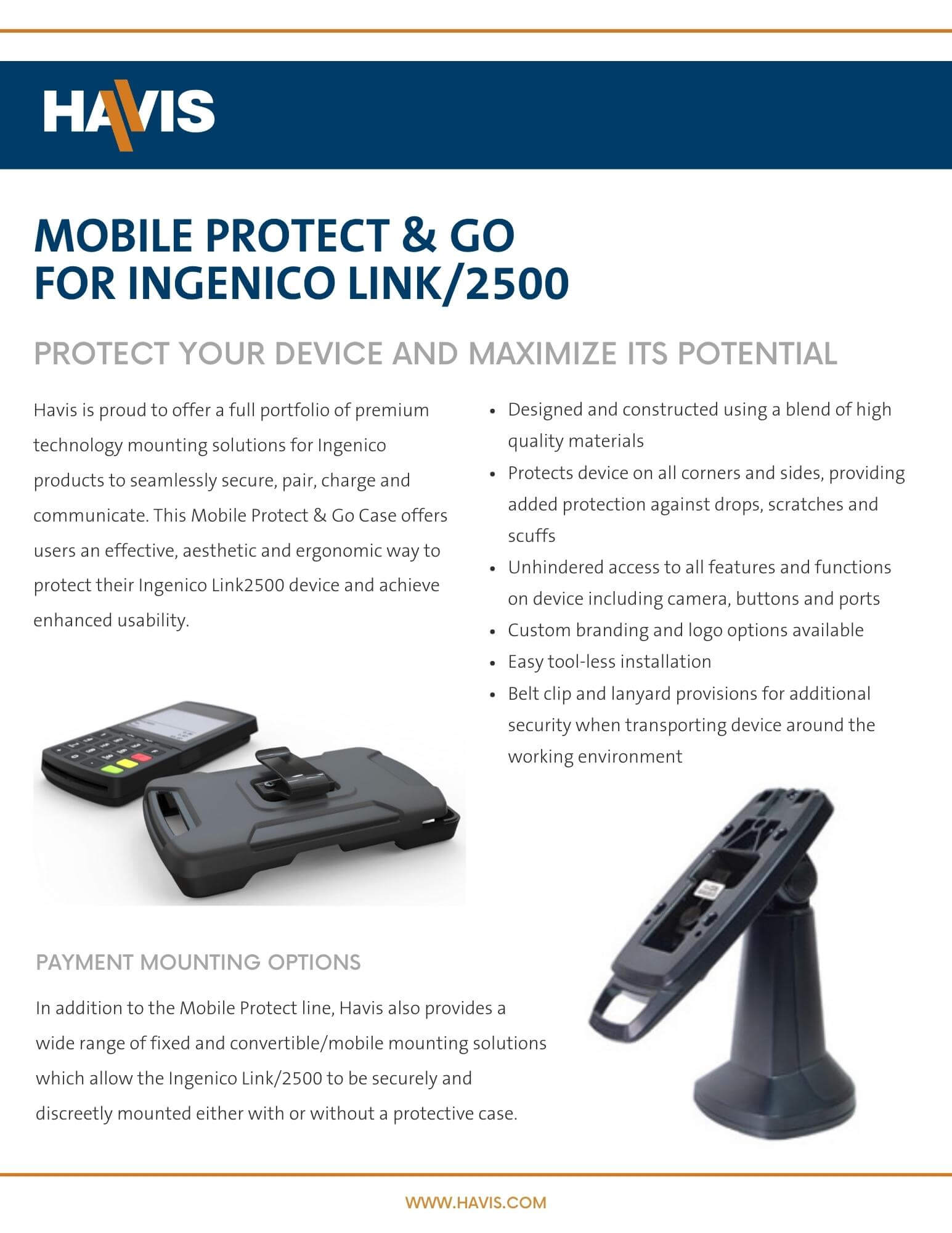 Mobile Protect & Go for Ingenico Link2500 - Datasheet