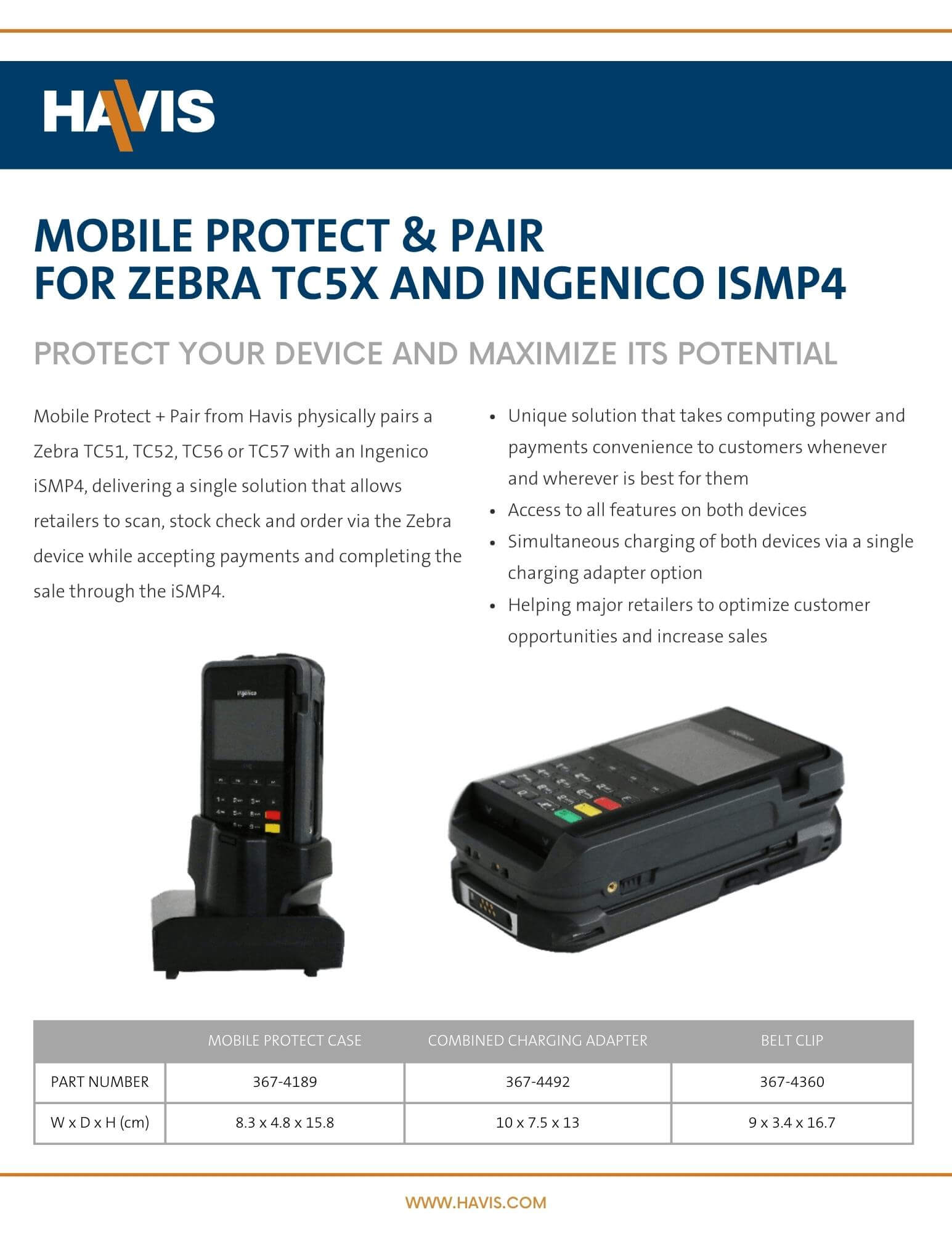 Mobile Protect & Pair for Zebra TC5X and Ingenico iSMP4 - Datasheet