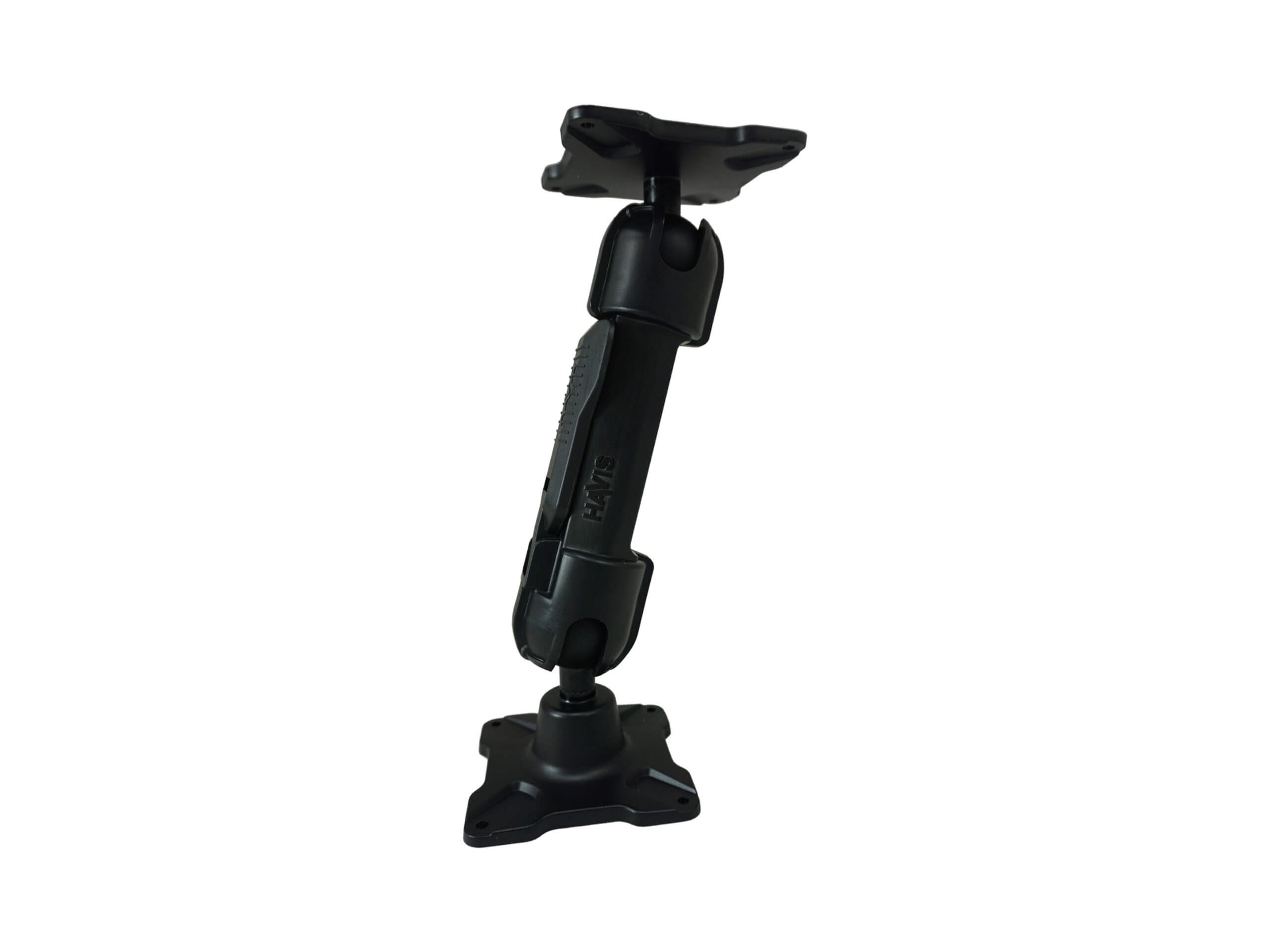 Dual Ball Mount with 1.50″ Clamp-Style Long Housing, One Standard VESA 75 Plate & One Long VESA 75 Plate