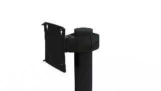 TechTower, Monitor Mount, Single Pivot with Fixed Pole Clamp
