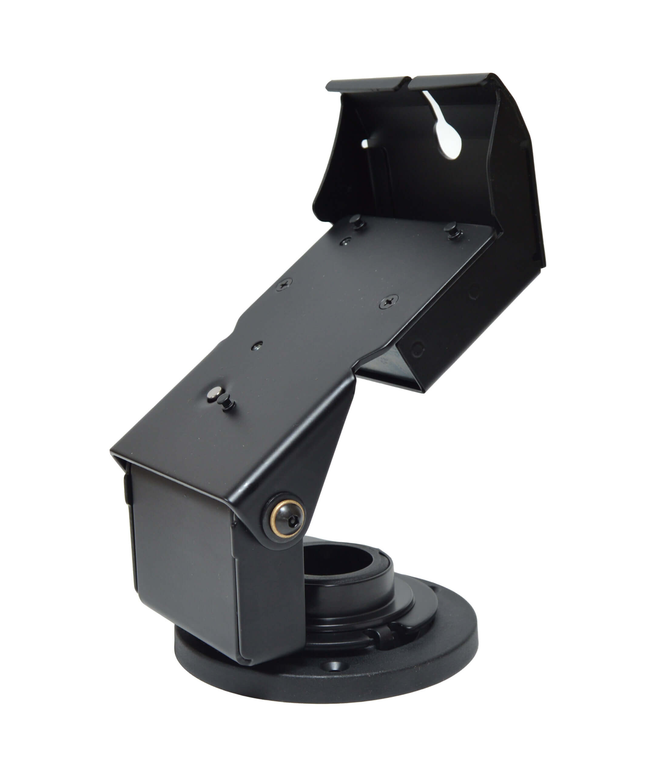Round Base Metal Locking Stand with EMV Card Clearance for Verifone M400 Payment Terminals