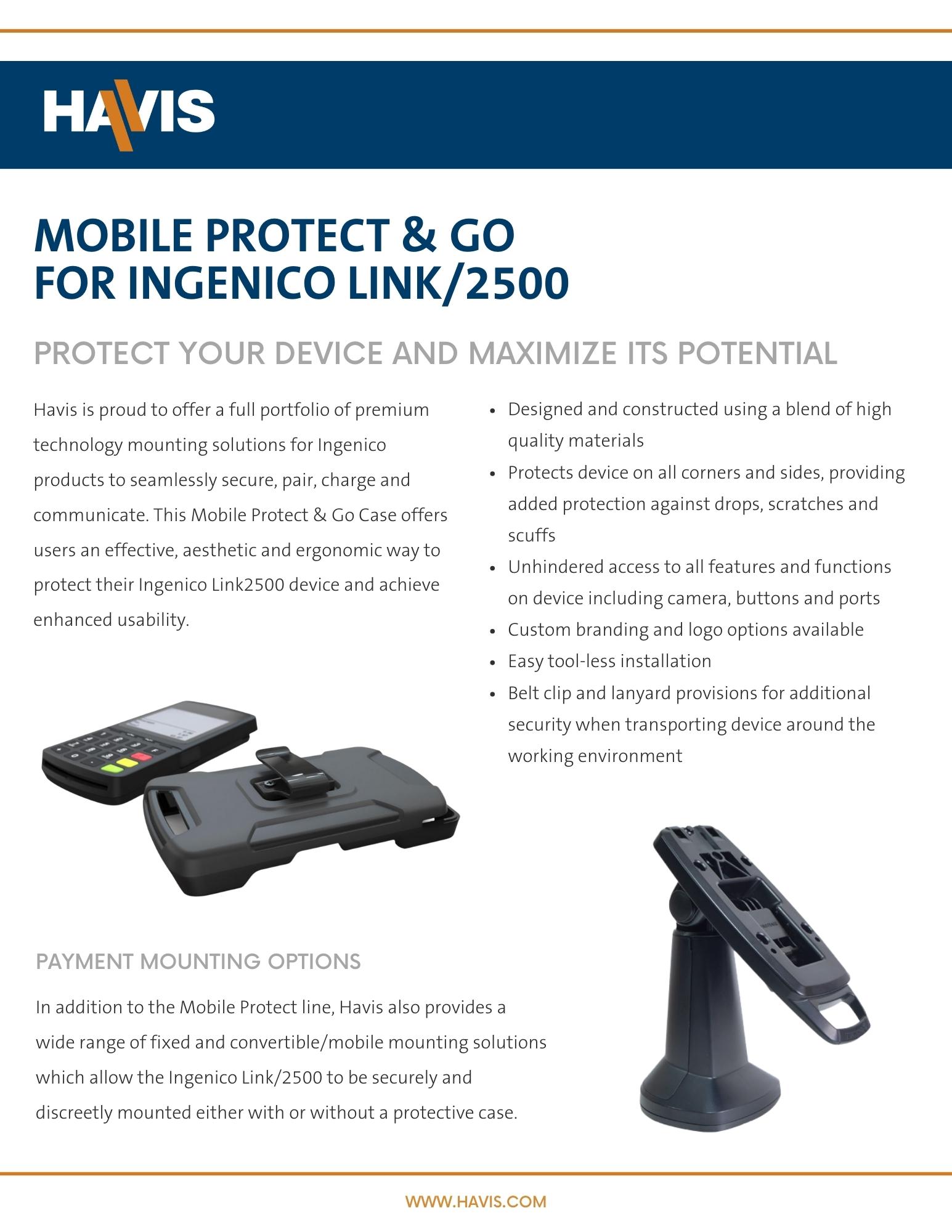 Mobile Protect & Go for Ingenico Link2500 - Data Sheet