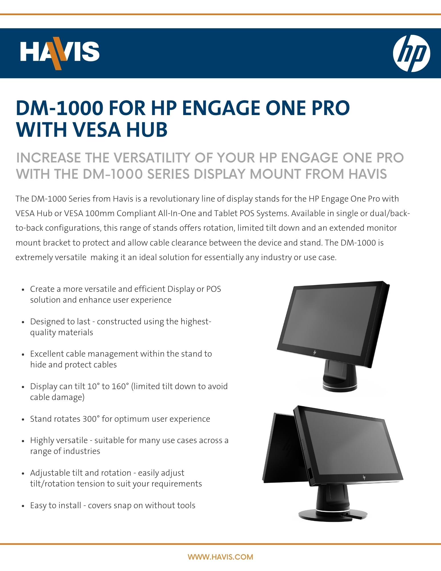 DM-1000 for HP Engage One Pro with VESA - Data Sheet